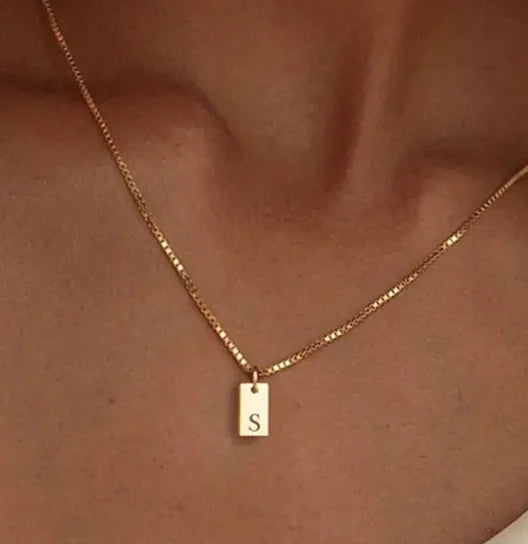 Initial Bar Necklace