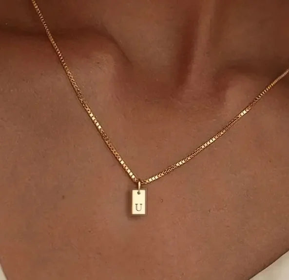 Initial Bar Necklace