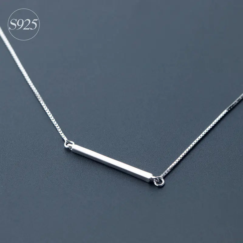 Silver Bar Necklace