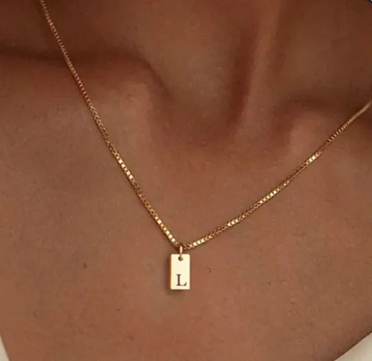 Initial Bar Necklace