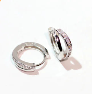 Double Hoop Stud Earrings