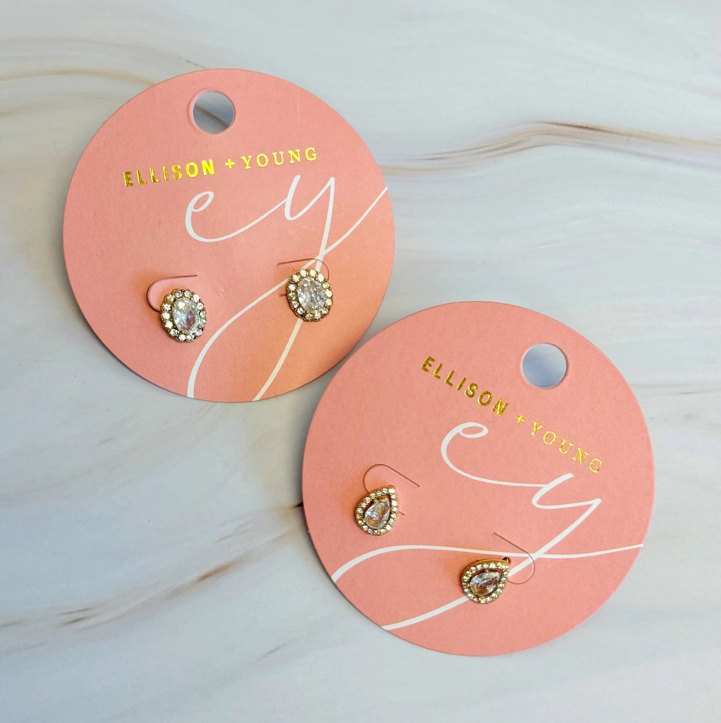 Vintage Crusted Stud Earrings