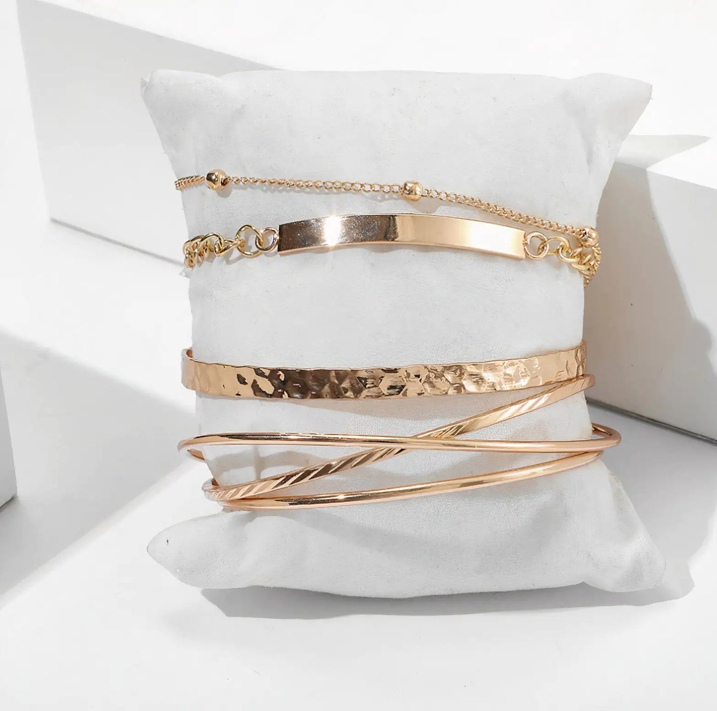Layered Gold Bracelet Set