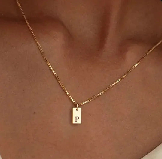 Initial Bar Necklace