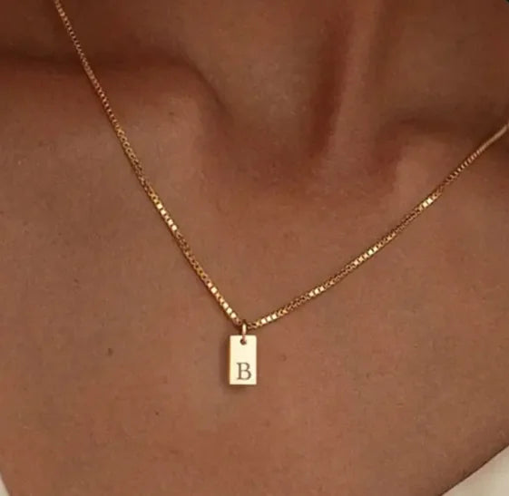 Initial Bar Necklace