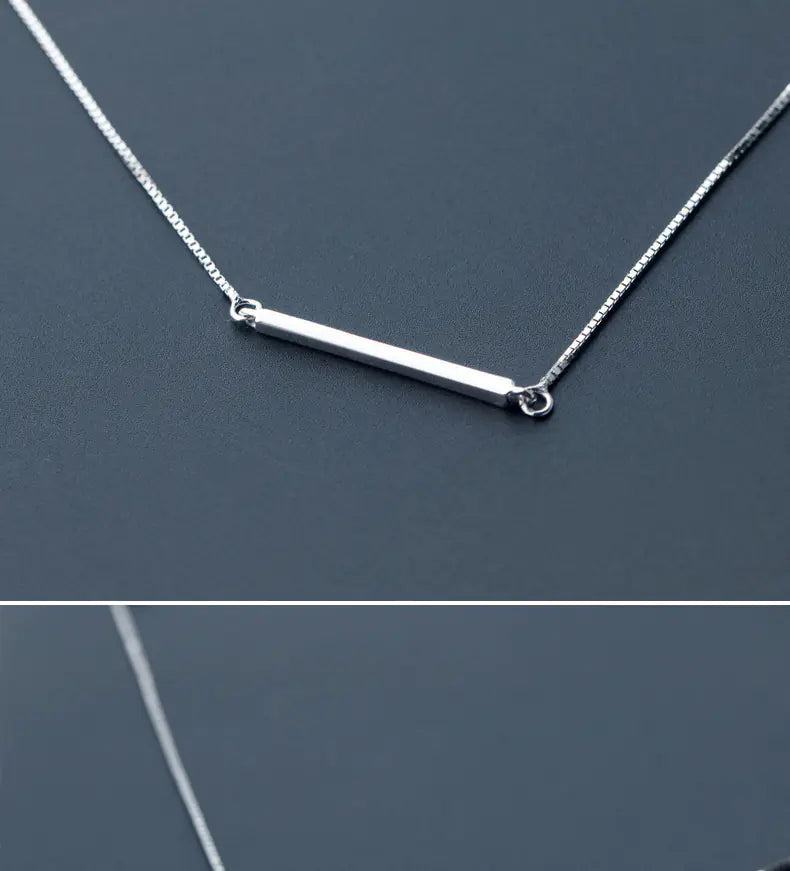 Silver Bar Necklace