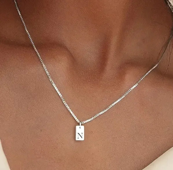 Initial Bar Necklace