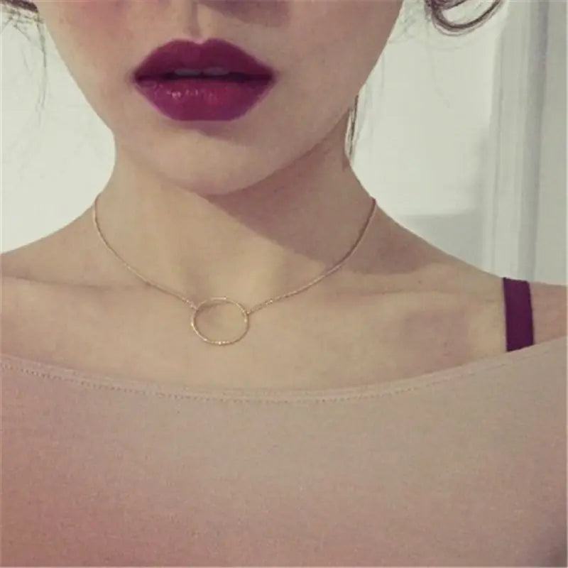 Minimalist Coin Pendant Necklace