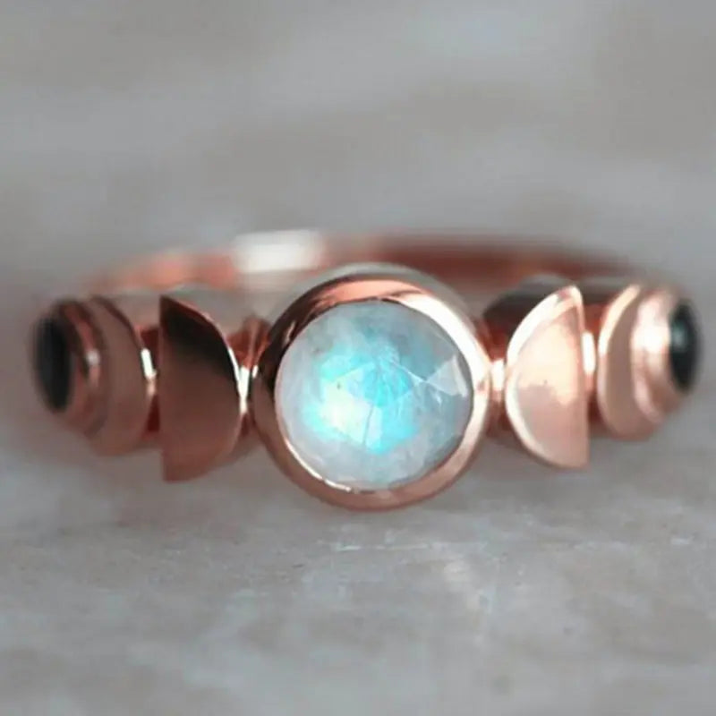 Moonstone Moon Phase Ring