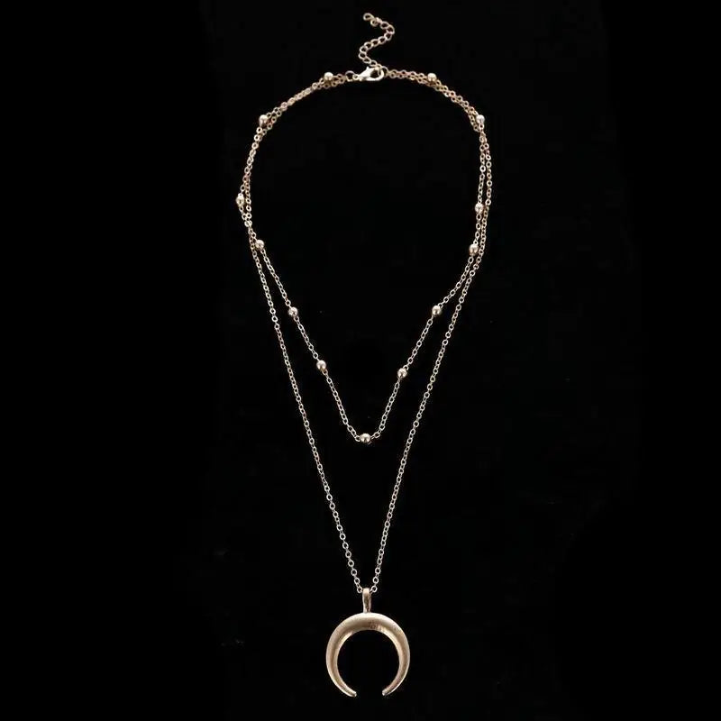 Layered Crescent Necklace