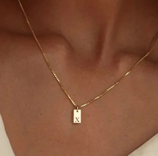 Initial Bar Necklace