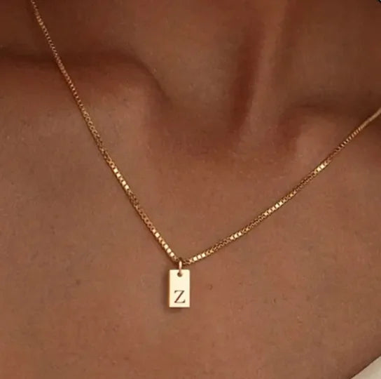 Initial Bar Necklace