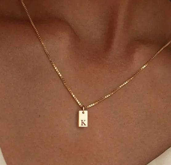 Initial Bar Necklace