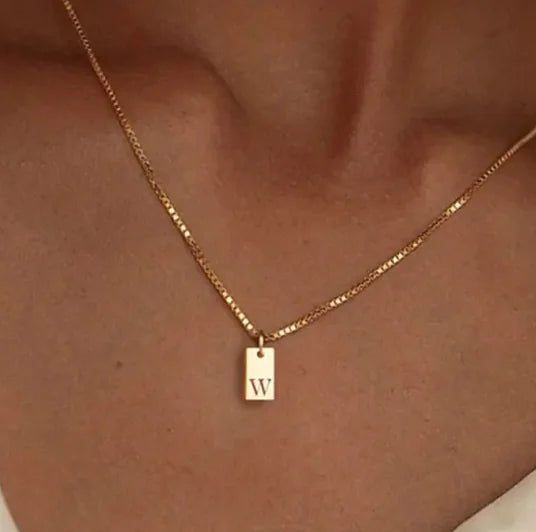 Initial Bar Necklace