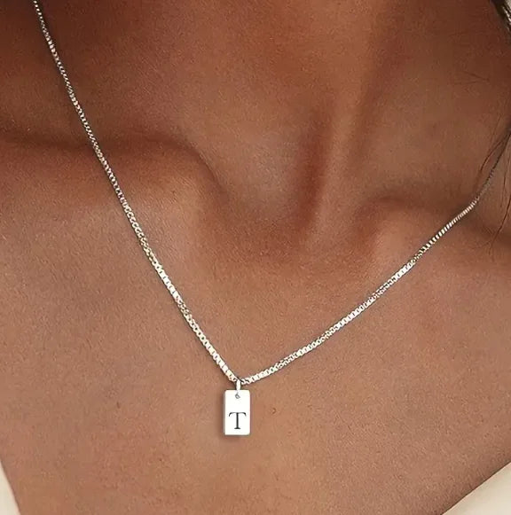 Initial Bar Necklace