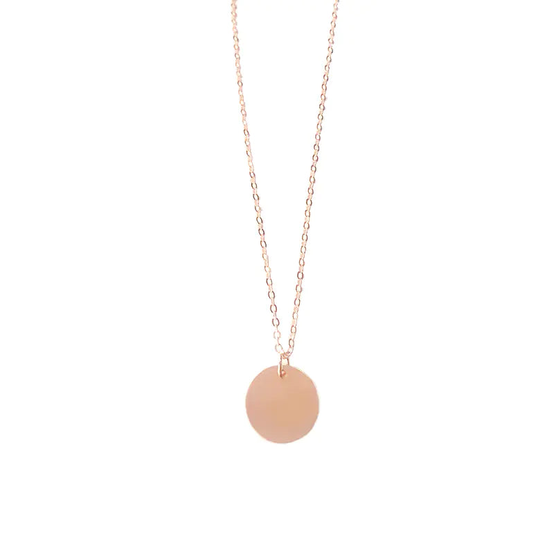 Minimalist Coin Pendant Necklace