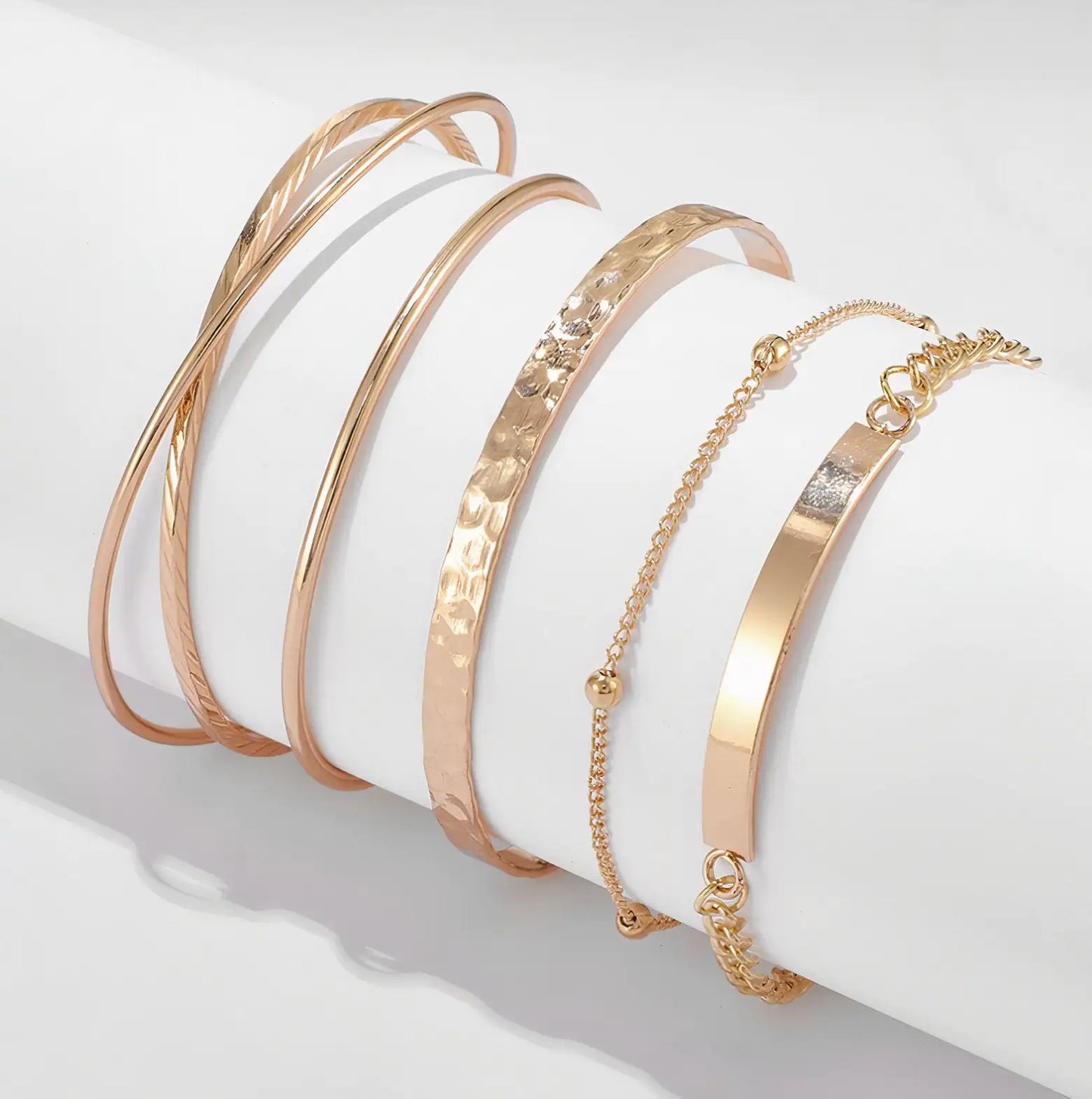 Layered Gold Bracelet Set