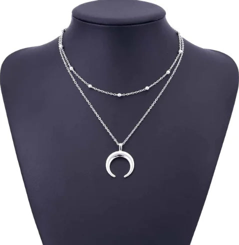 Layered Crescent Necklace