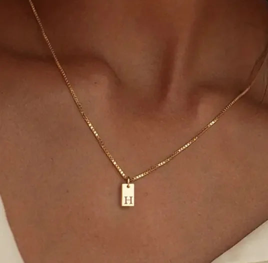 Initial Bar Necklace
