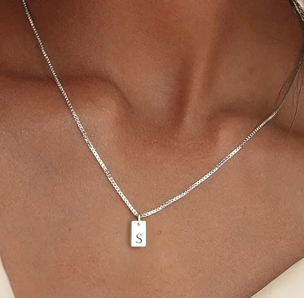 Initial Bar Necklace