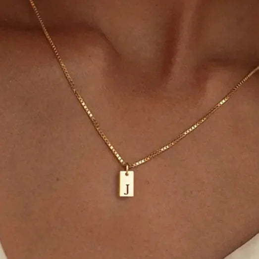 Initial Bar Necklace