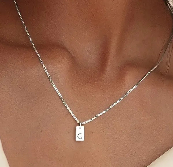 Initial Bar Necklace