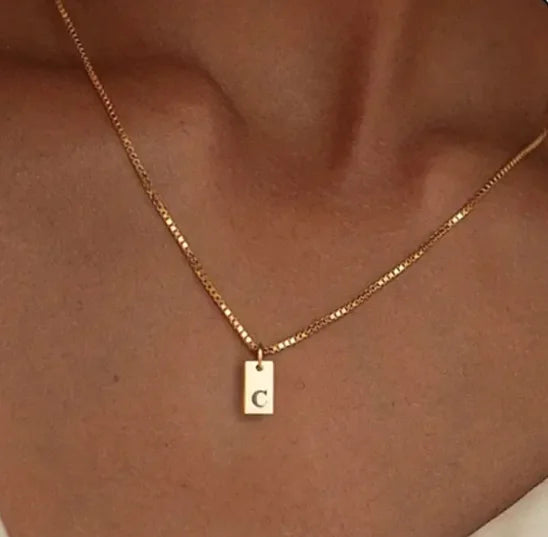 Initial Bar Necklace