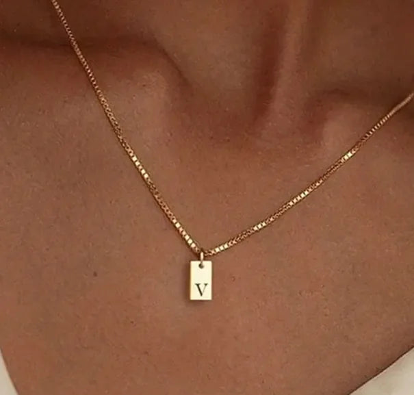 Initial Bar Necklace