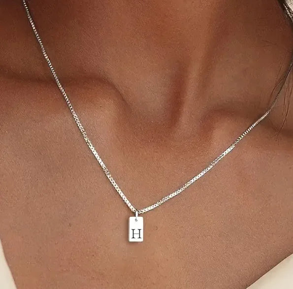 Initial Bar Necklace