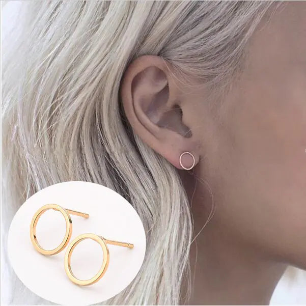 Circle Stud Earrings