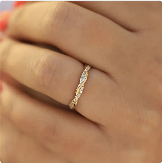 Twisted Diamond Ring