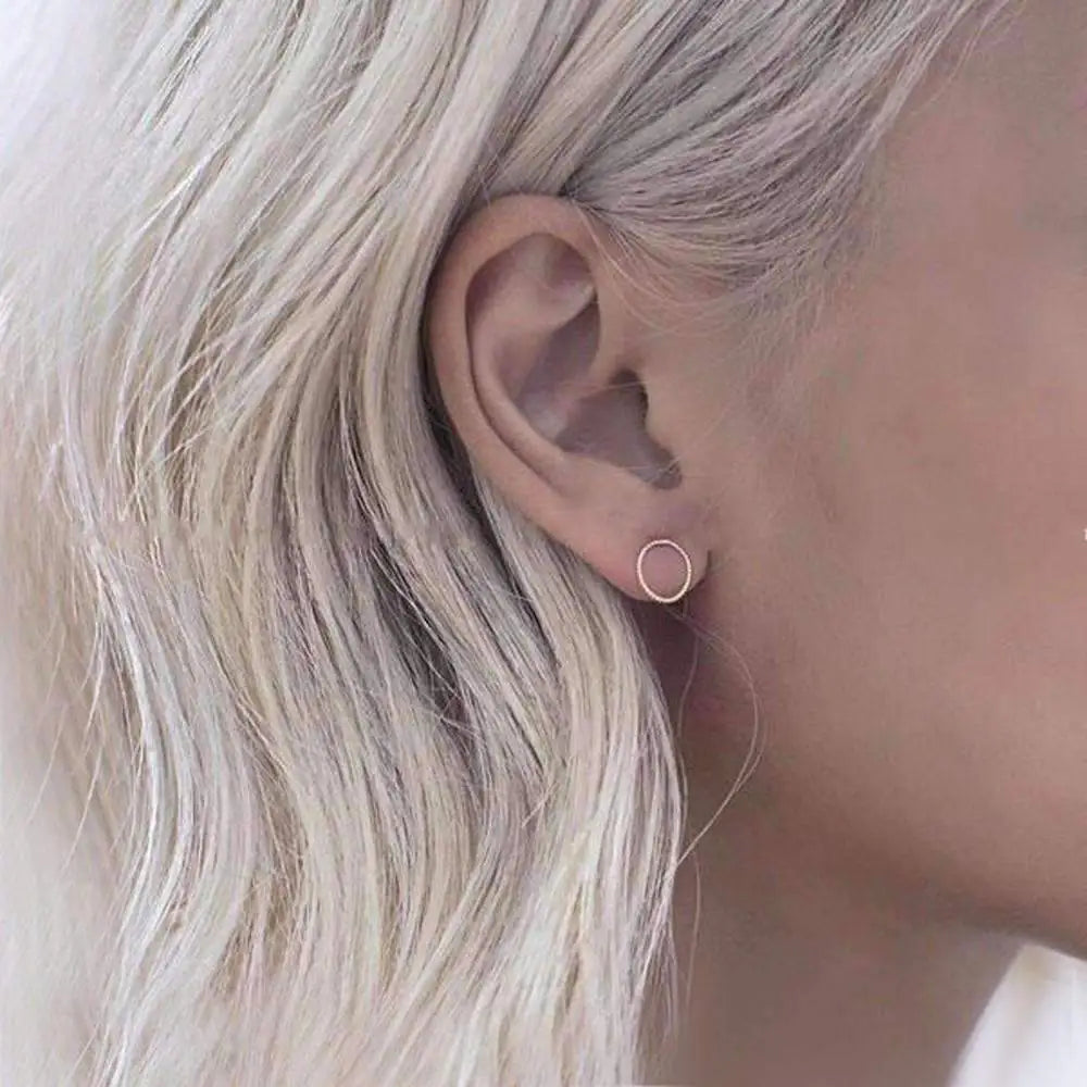 Circle Stud Earrings