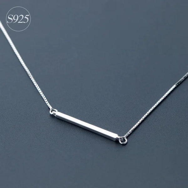 Silver Bar Necklace