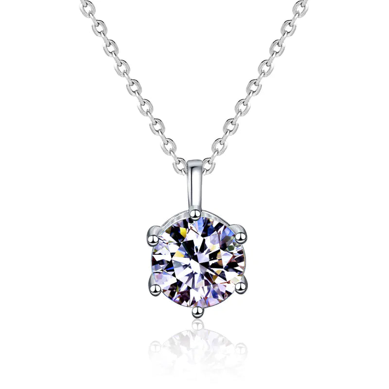 Silver Moissanite Necklace
