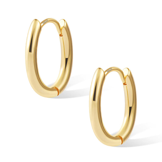 Small Oval Hoop Earrings