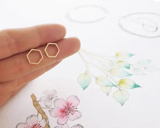 Hexagon Earrings