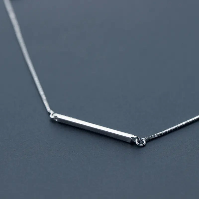 Silver Bar Necklace