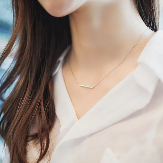 Silver Bar Necklace