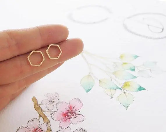 Hexagon Earrings