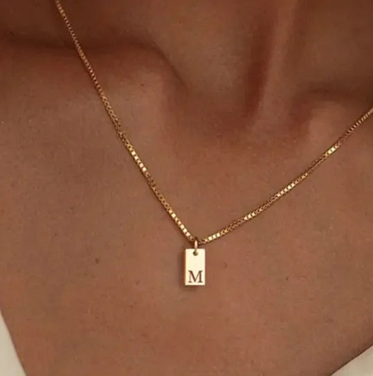Initial Bar Necklace
