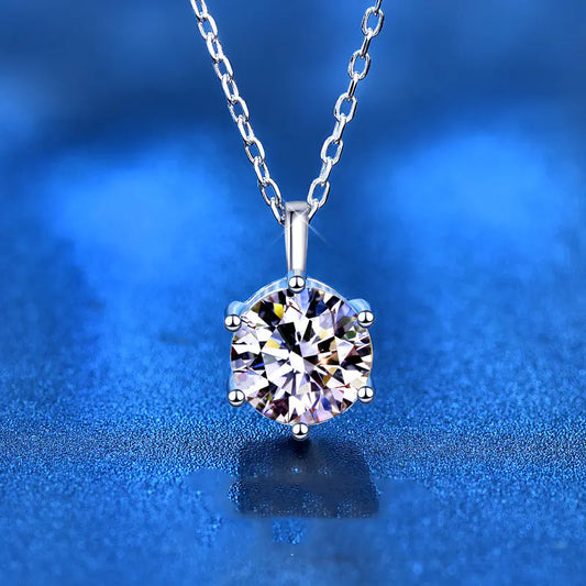Silver Moissanite Necklace