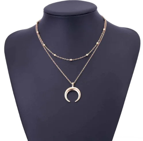 Layered Crescent Necklace