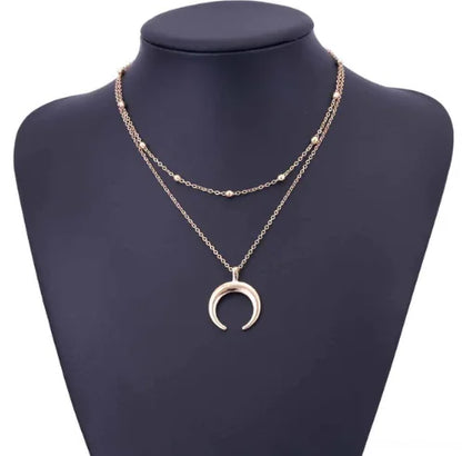 Layered Crescent Necklace