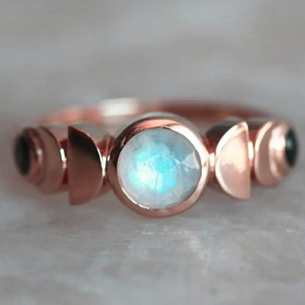 Moonstone Moon Phase Ring
