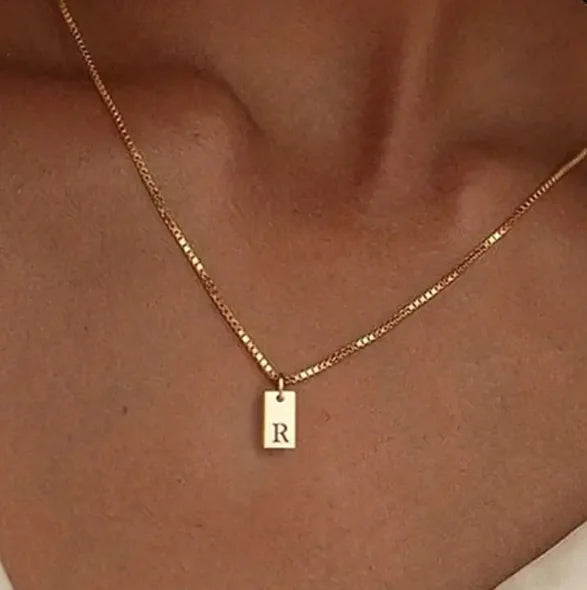 Initial Bar Necklace