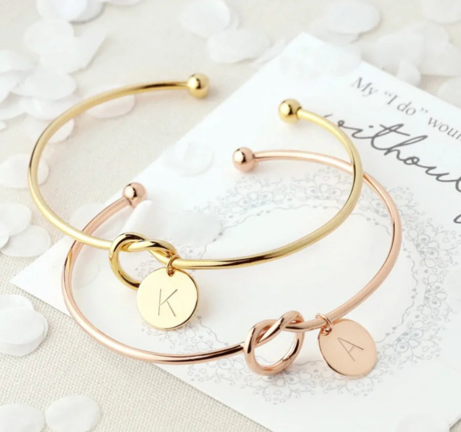 Knot Initial Bracelet