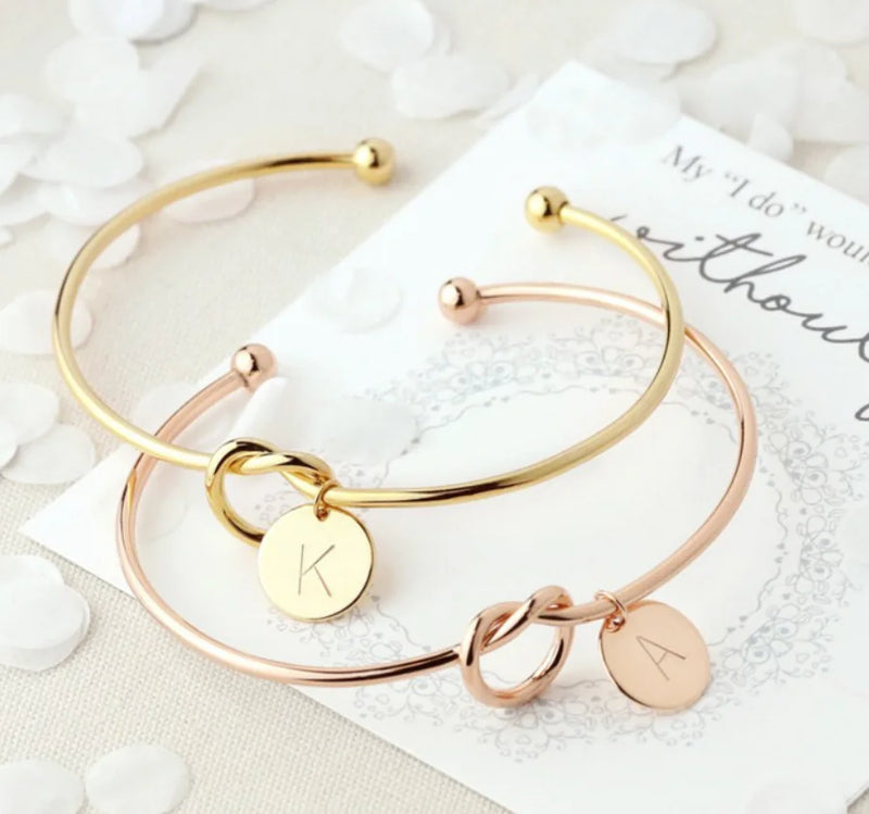 Knot Initial Bracelet