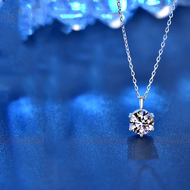 Silver Moissanite Necklace