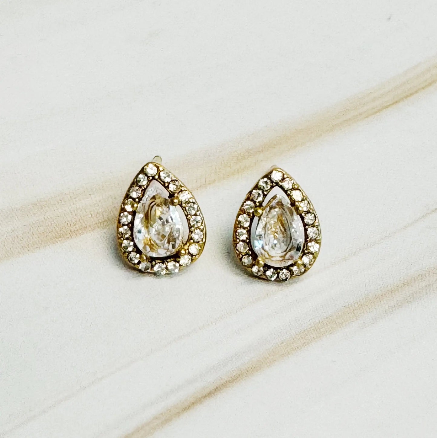 Vintage Crusted Stud Earrings