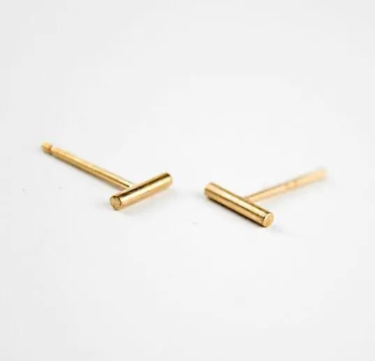 Minimalist Cylinder Bar Earrings